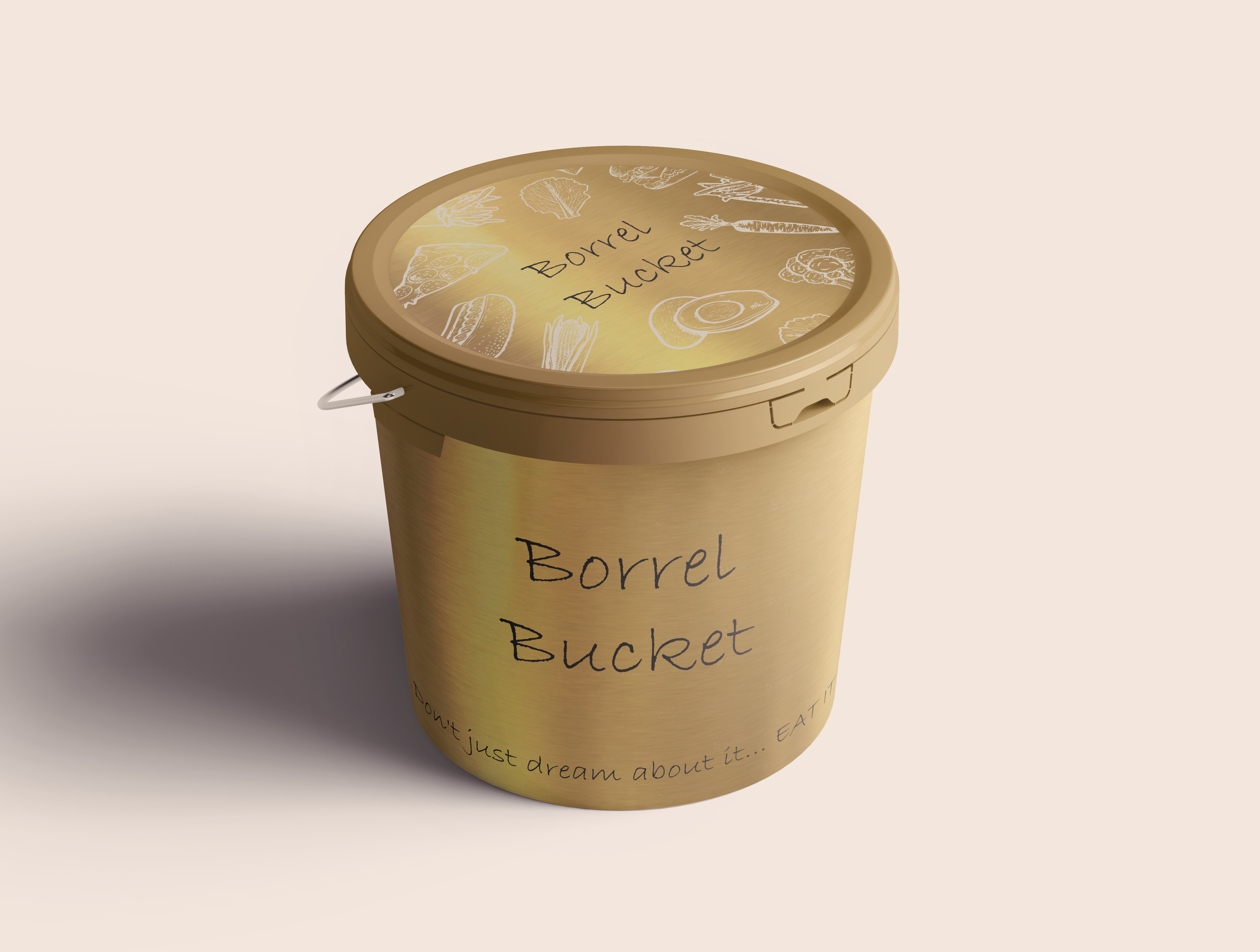 Borrel Bucket - Gold - Alternatieve kerstborrel - Wapen van Beckum - Boenders Catering